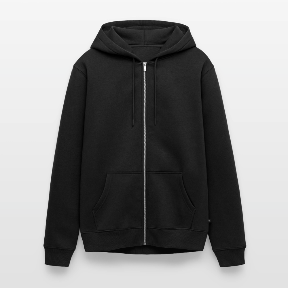 Minimalistic Unisex Premium Organic Zip Up Hoodie - black