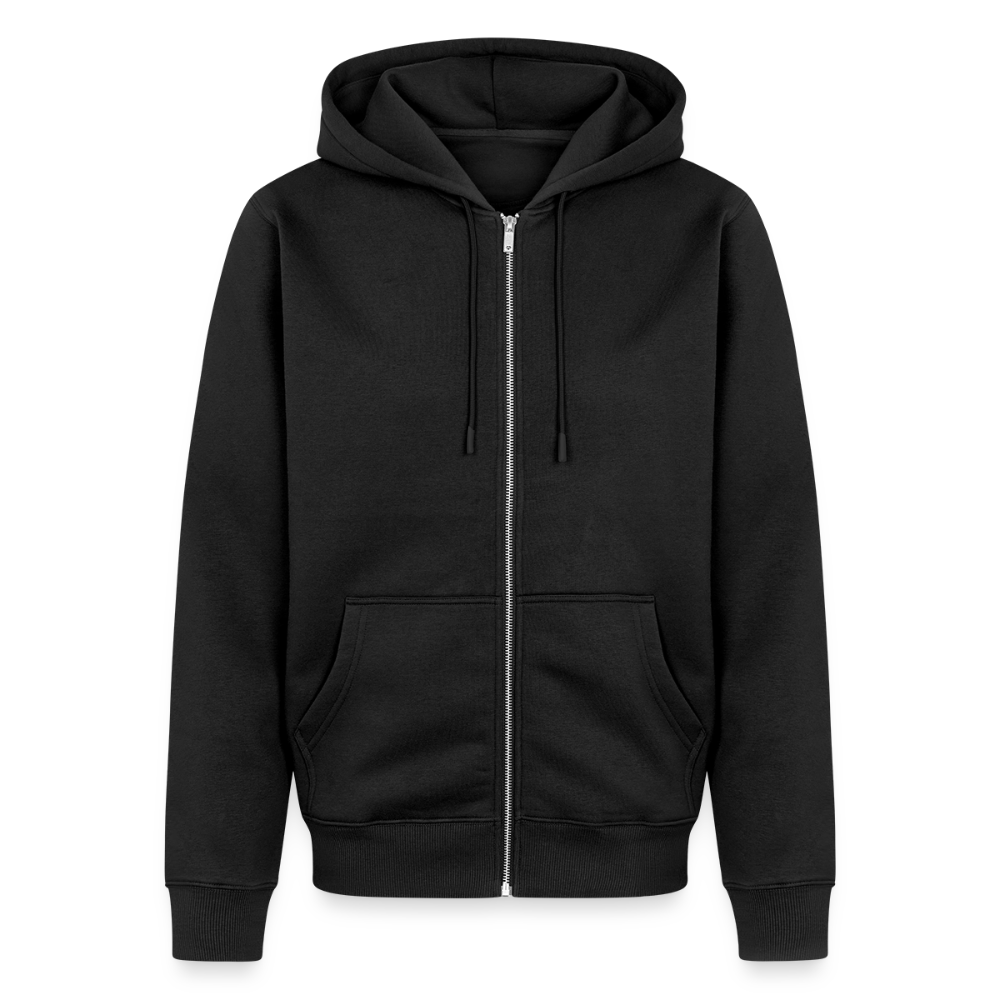 Minimalistic Unisex Premium Organic Zip Up Hoodie - black