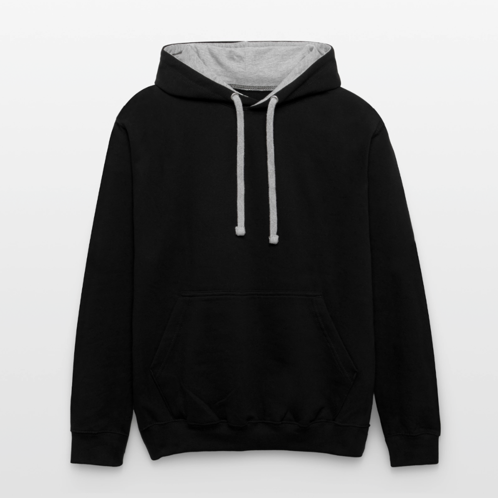 Various Blue Contrasts Unisex Hoodies - black/heather gray
