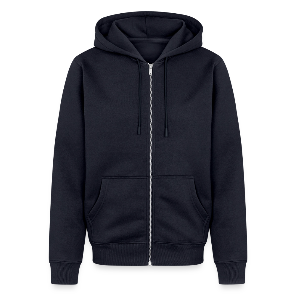 Minimalistic Unisex Premium Organic Zip Up Hoodie - navy