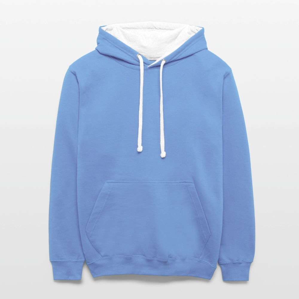 Various Blue Contrasts Unisex Hoodies - sky blue/white